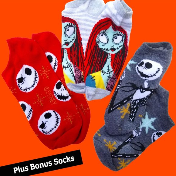 Disney Accessories Ankle Socks 3 Pairs Disney The Nightmare Before